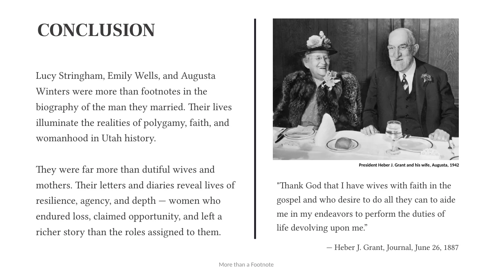 More Than a Footnote: The Wives of Heber J. Grant, page 21 of 22