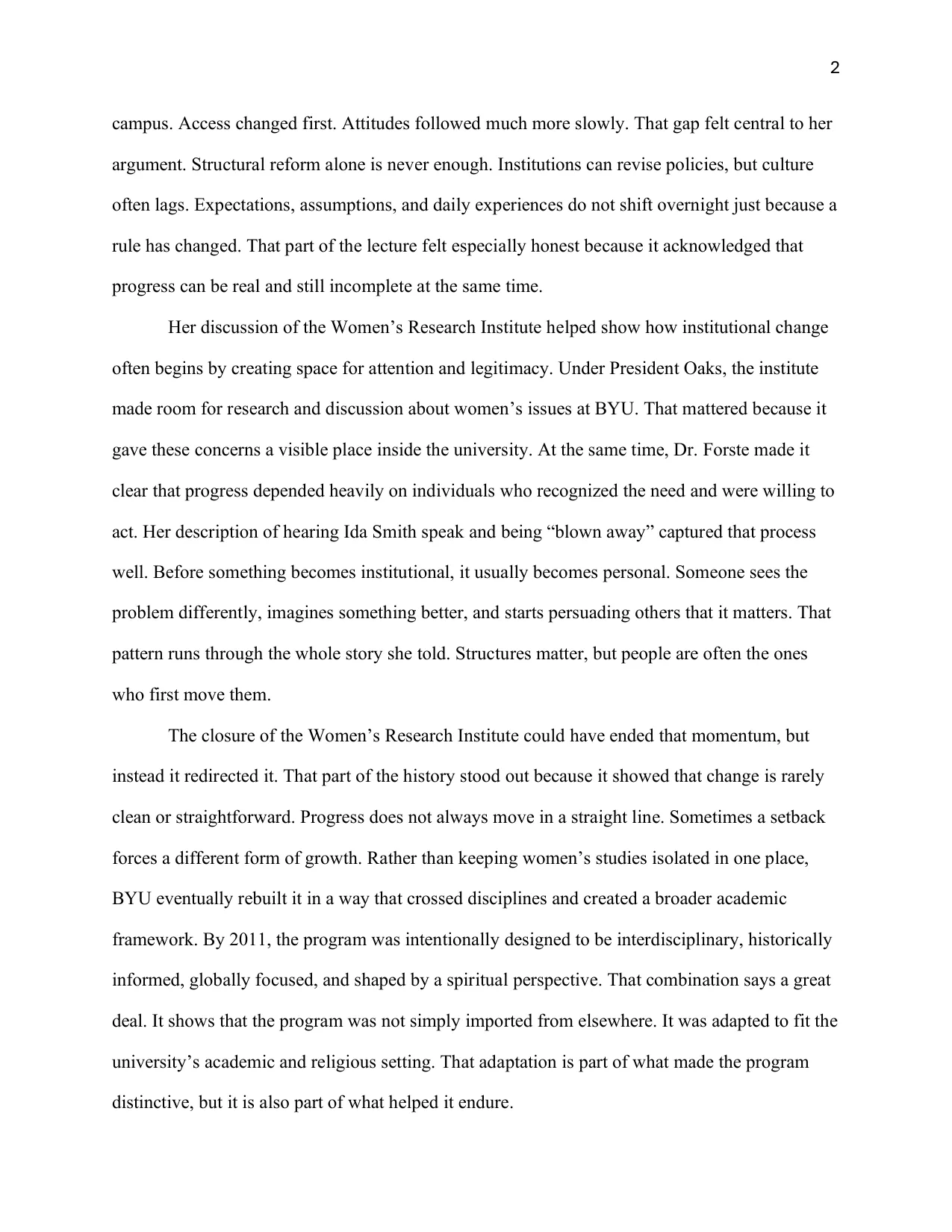 Going Global: The History of Women’s Studies at BYU, page 2 of 4