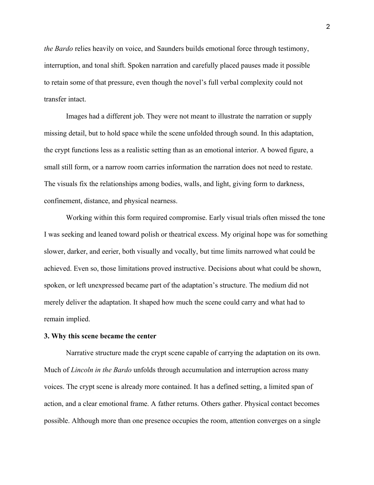 Holding Grief in Place: Adapting a Scene from Lincoln in the Bardo, page 3 of 8