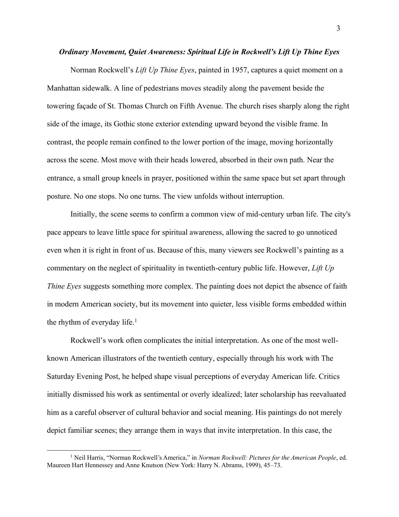 Ordinary Movement, Quiet Awareness: Spiritual Life in Rockwell’s Lift Up Thine Eyes, page 3 of 9
