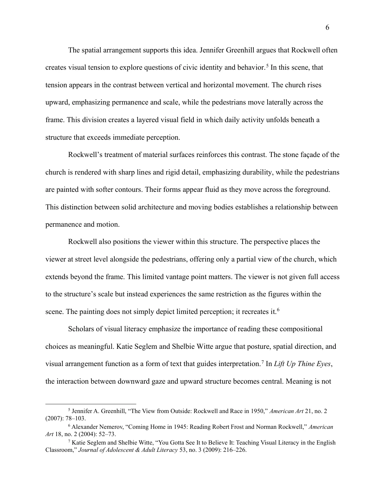 Ordinary Movement, Quiet Awareness: Spiritual Life in Rockwell’s Lift Up Thine Eyes, page 6 of 9
