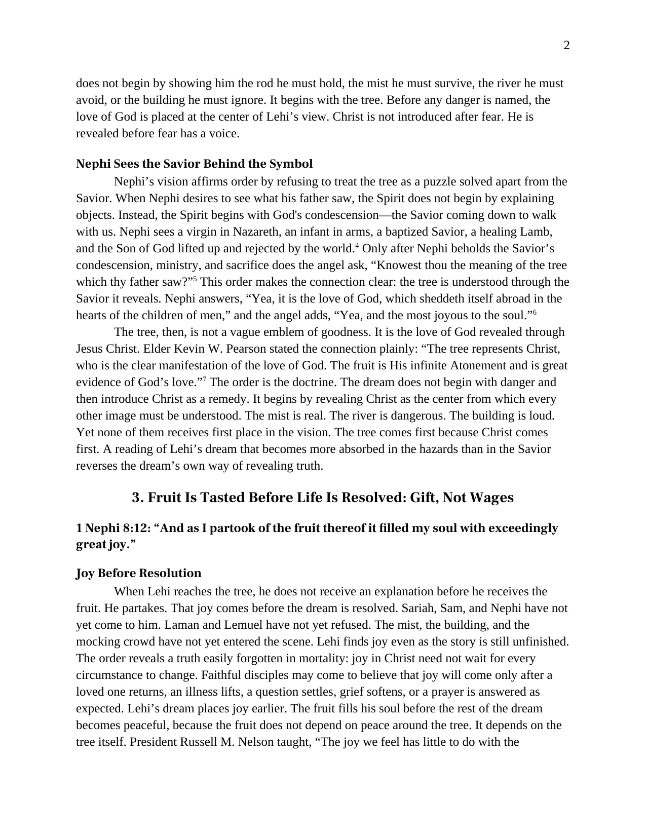 1 Nephi 8 and 11: Staying at the Tree, page 2 of 9