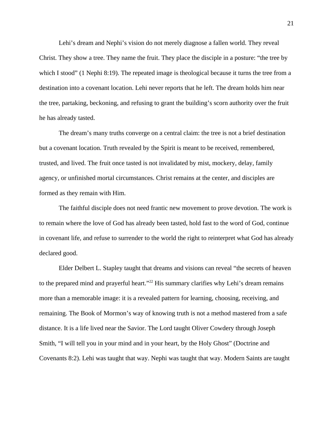 Staying at the Tree: Learning Truth From the Fruit, page 21 of 25