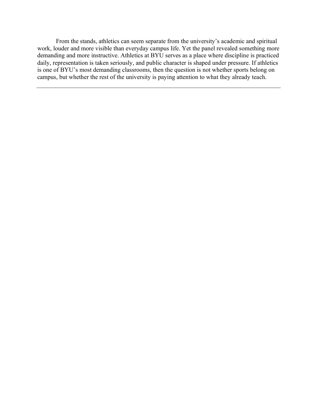 BYU Student-Athlete Panel, page 2 of 2