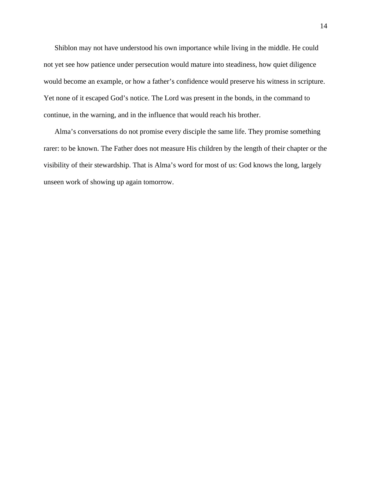 The Faithful Middle: How God Measures a Life, page 14 of 16