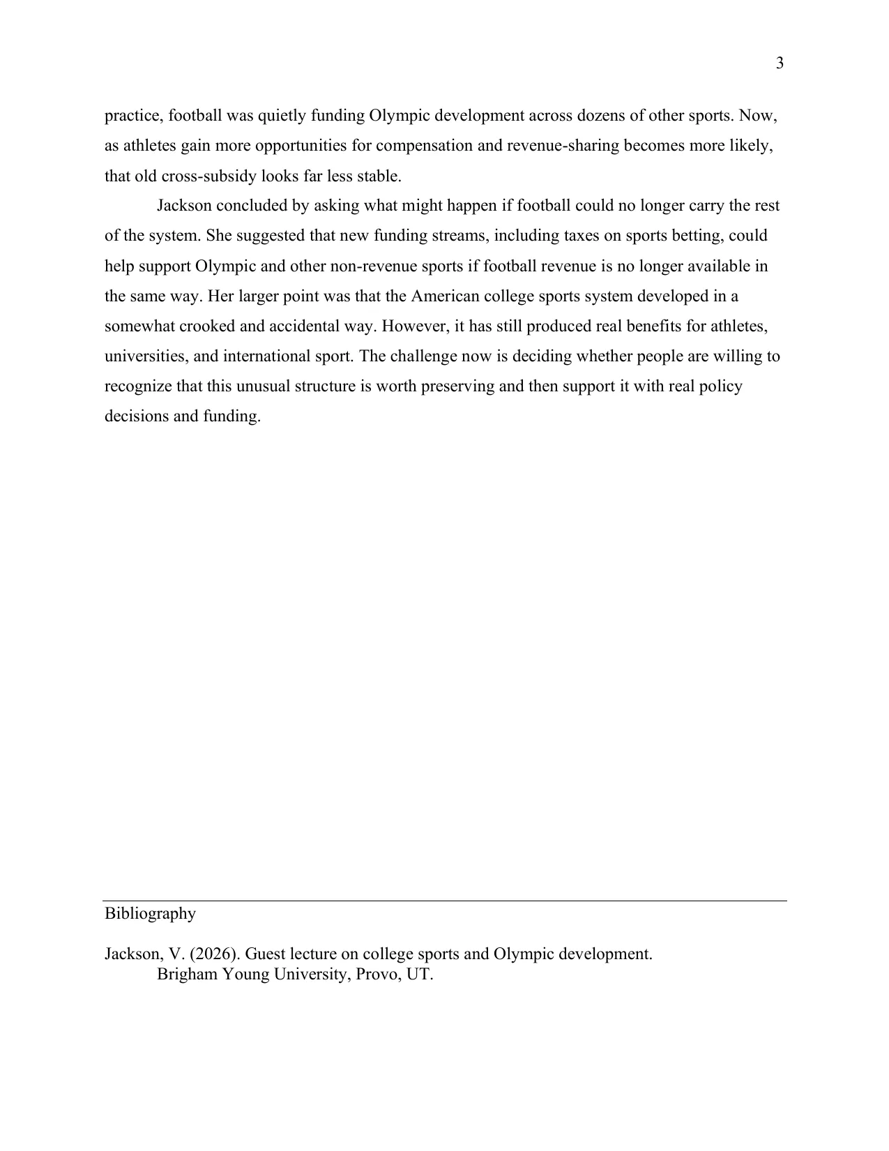 Victoria Jackson on College Sports, Football, and the Olympic Pipeline, page 3 of 3