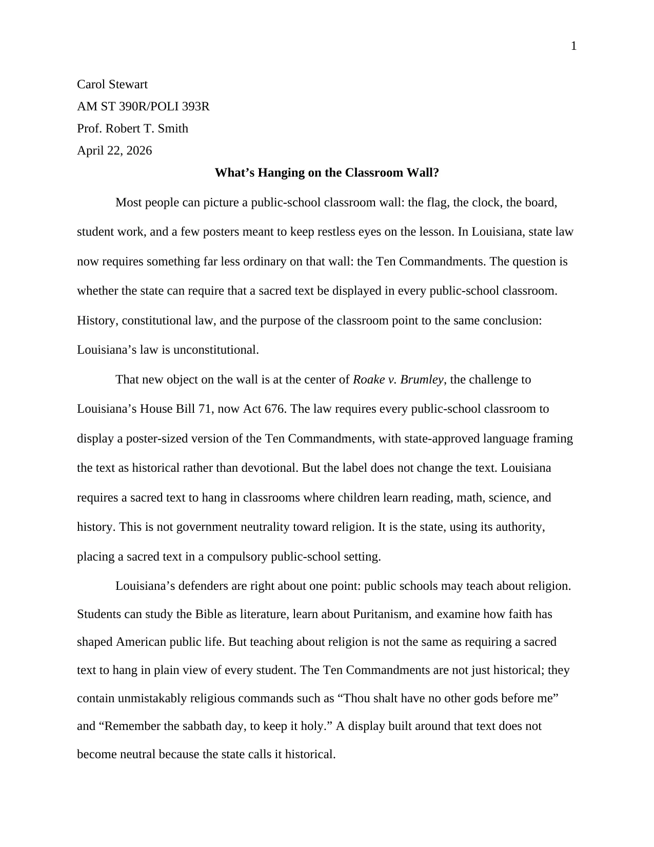 What’s Hanging on the Classroom Wall?, page 1 of 4