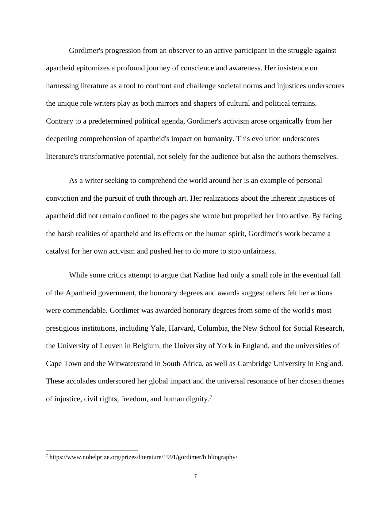 Words as Catalysts: The Indelible Legacy of Nadine Gordimer, page 7 of 21